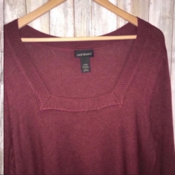 Lane Bryant Red Square Neck Sweater - Picture 2 of 5